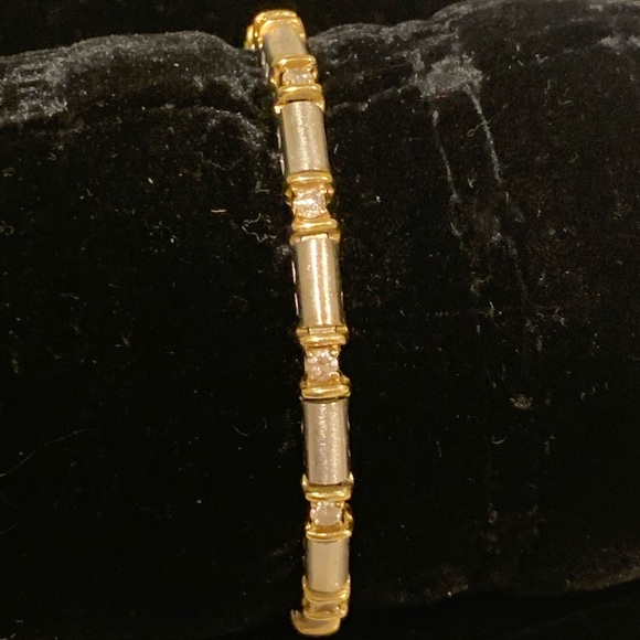 14kt White & Yellow Gold Diamond Tennis Bracelet .70tdw 16.17 Grams Total Weight - Picture 1 of 14